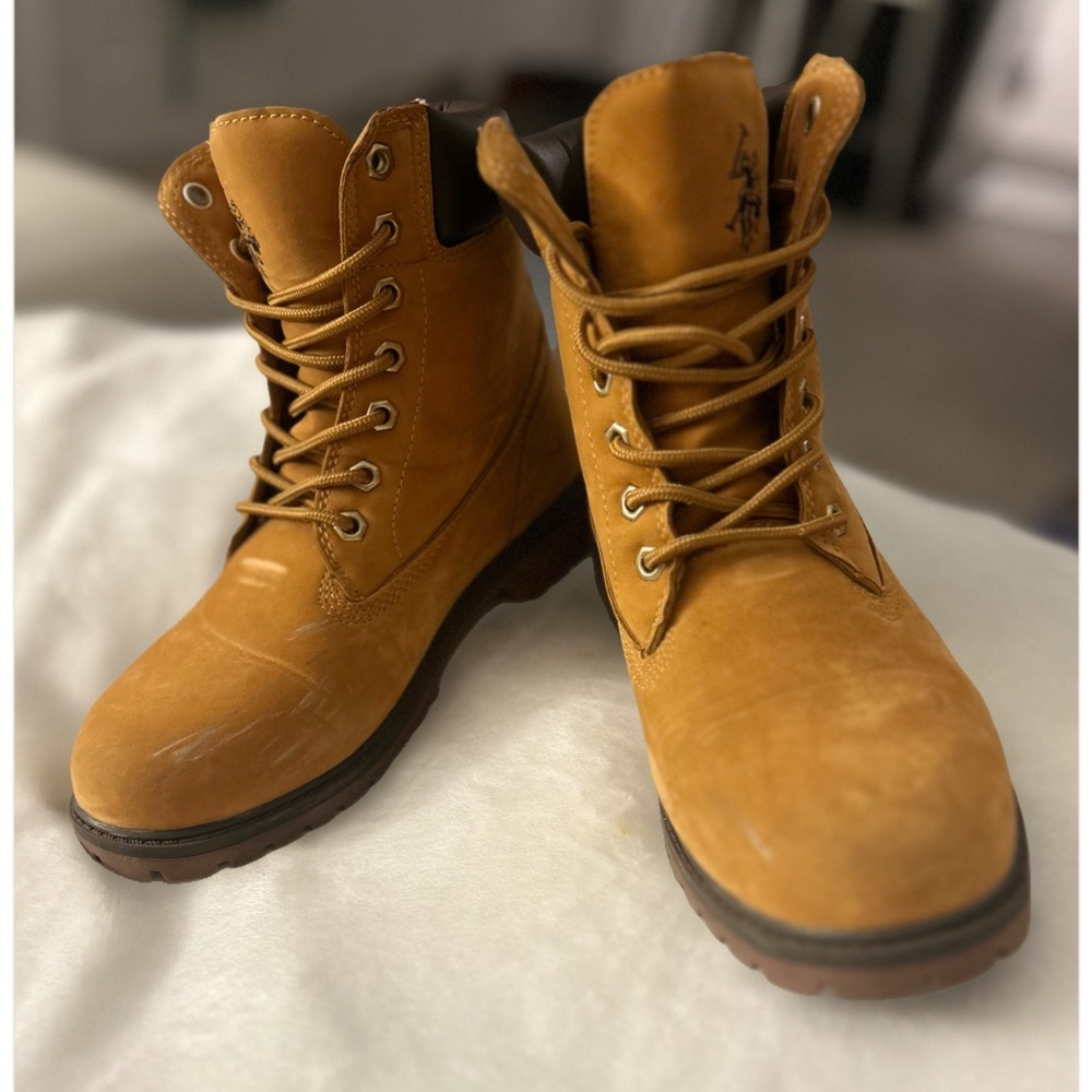 Polo Lace Up Worker Style Boots
